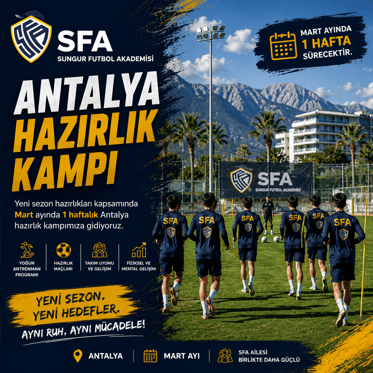 SFA Antalya Hazırlık Kampı Başlıyor